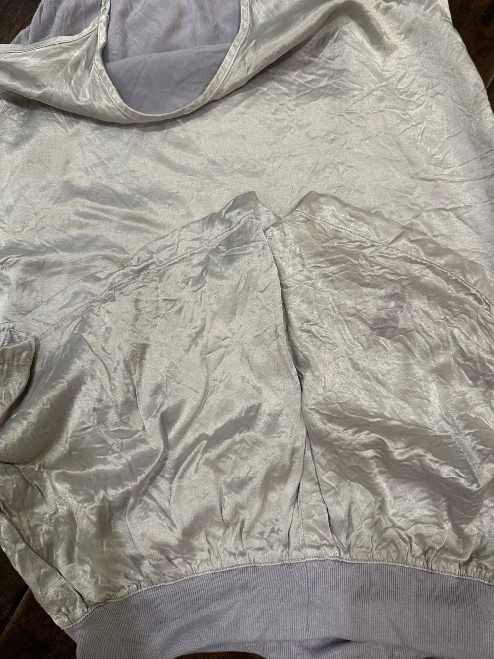 Women's Lightweight Satin Pajama Set - Light Lavender